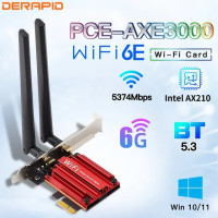 WiFi 6E Intel AX210 Bluetooth 5,3 трехдиапазонный 2,4G/5 ГГц/6 ГГц Wi-Fi карта 802.11AX AX200 PCI Express беспроводной сетевой адаптер для ПК