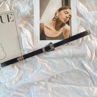 Ремень из искусственной кожи Женский, простой пояс с металлической пряжкой для джинсов и брюк, Роскошный дизайнерский брендовый