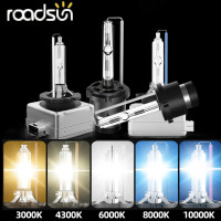 Ксеноновые лампы для автомобильных фар roadsun, 2 шт., D1S, D2S, D3S, D4S, 35 Вт, D1, D2, D3, D4, фары 3000K, 4300K, 6000K, 8000K, 12000K, автомобильная лампа 12 В