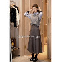 oajer歐紀兒女裝店旗艦同款多娜夏娃裙2.0女秋設計感百褶半身裙子