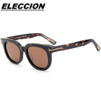 Солнцезащитные очки TF211 мужские и женские, классические квадратные Поляризационные солнечные очки в ацетатной оправе, уличные солнечные очки для вождения