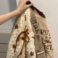 吼吼看！軟糯親膚！奶fufu慵懶毛衣女溫柔風寬鬆軟糯針織開衫外套