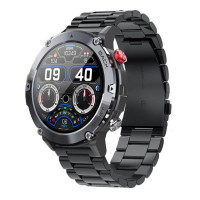 Смарт часы мужские умные смарт часы LEMFO LF26 MAX (C 21) Smartwatch круглые электронные водонепроницаемые с железным браслетом