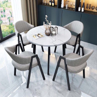 浅谈桌椅组合咖啡点奶茶店圆形桌子办公休闲小户型餐桌北欧家用的