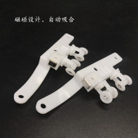 I6CV批发窗帘轨道配件磁吸滑轮导轨交叉磁碰轮遮光挡光磁铁走轮子