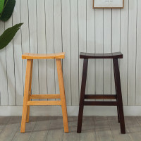 3TBW美式实木吧台椅酒吧椅欧式吧台凳简约复古吧凳高脚凳高脚椅马