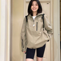 A6604線上商店美式衝鋒衣外套女春夏潮牌戶外防水防曬登山服上衣