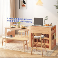 3TBW批发岛台餐桌一体抽拉可伸缩家用小户型现代简约岩板厨房吧台