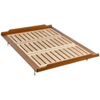 3TBW现代悬浮卧室双人床无床头全实木床感应灯1.8 1.5米榻榻米床