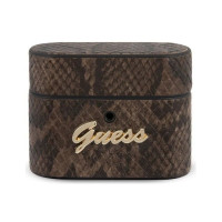 Чехол GUESS для AirPods Pro Python с кольцом, коричневый