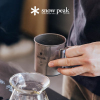 snowpeak雪峯鈦杯輕便摺疊鈦金屬單雙層水杯MG-141/142/143/044R