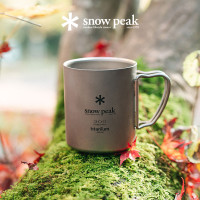 snowpeak雪峯露營戶外輕量摺疊可攜式鈦金屬水杯雙層鈦杯MG-152/153