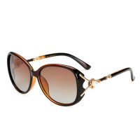 Новинка, простые высококачественные поляризационные солнцезащитные очки с жемчугом, модные женские большие очки в оправе