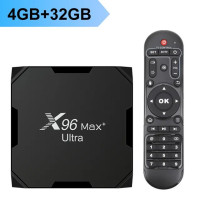 ТВ-приставка X96 Max Plus Ultra Amlogic S905X4 Android 11 AV1 8K Dual Wifi BT Android 11,0 медиаплеер 4 ГБ 32 ГБ 64 Гб