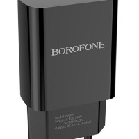 Сетевое зарядное устройство BOROFONE BA20A / 1xUSB / 2.1A / черное