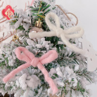 9URT批发心悠6mm毛毡丝带蝴蝶结毛呢织带圣诞树花环花束装饰冬季