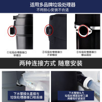 9URT批发厨房食物垃圾处理器下水管菜盆单双槽粉碎机厨余下水器配