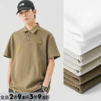 WOODSOON男生POLO衫春夏季新款潮流短袖翻領高級感寬鬆重磅T恤男