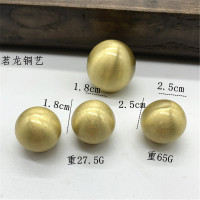 9URT批发新中式黄铜抽屉门柜子衣柜铜实心单孔铜圆球柜门小