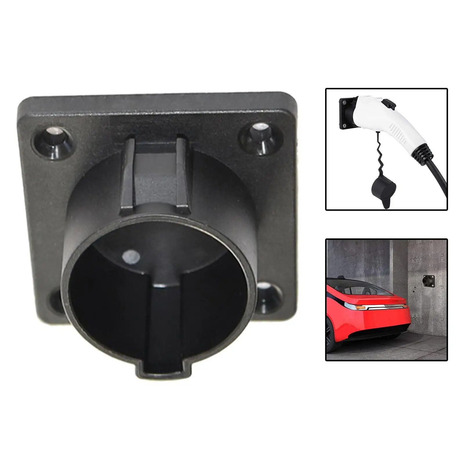 Charger Dock Nozzle, Wall Mount Holder   Dock Fit for SAE J1772 