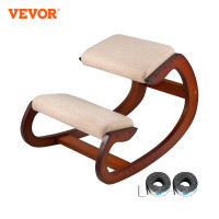 Эргономичное деревянное кресло-качалка VEVOR на коленях, стул для компьютера с правильной осанкой, оригинальная мебель для дома и офиса, толстая Подушка