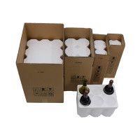 批发现货红酒泡沫箱 勃艮第瓶葡萄酒快递包装箱1-6支红酒泡沫箱盒