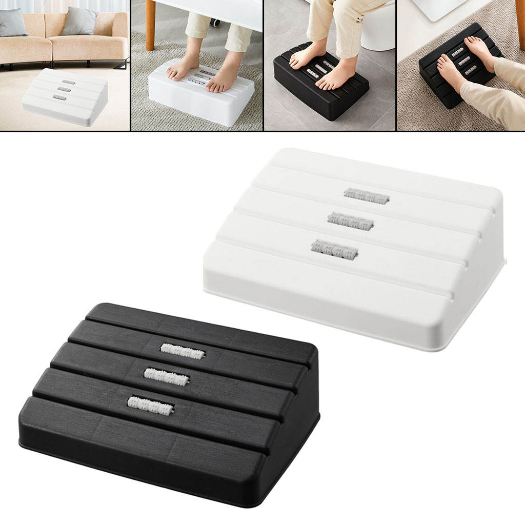 Portable Footrest Under Desk Help Blood Circulation of Legs Non-Skid Relieve Foot Fatigue Massage Pad for Desk Travel Airplane