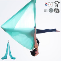 VEVOR Воздушный шелк 11yd 9,2 фута воздушные качели для йоги комплект гамака для йоги антигравитационный подвесной потолок йога слинг карабины