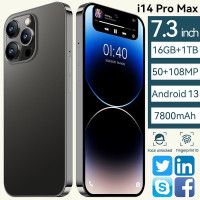 Смартфон I14 Pro Max 16/1 ТБ, черный