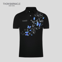 THOM BARNACLE官方正品T恤男短袖夏季新款經典時尚蝴蝶印花POLO衫