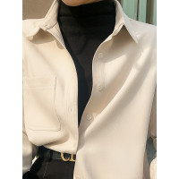 疊穿燈芯絨襯衫女秋冬2023新款加厚磨毛內搭打底女士襯衫長袖上衣