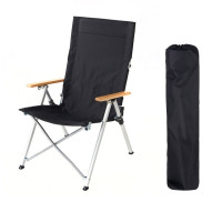 Уличное кресло для кемпинга, четырехскоростное регулируемое длинное кресло с спинкой, складное кресло с откидывающейся спинкой для сада, пикника, пляжа