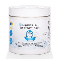 Соль для ванны детская, магниевая, английская, "Magnesium babybath salt" 0+ успокаивающая, расслабляющая, 500 гр