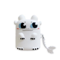 Чехол для наушников Air Pods 1/2, дракон Беззубик белый