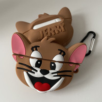 Чехол для наушников Airpods 3, кейс силиконовый, аирподс противоударный, том и джерри, мышь, коричневый