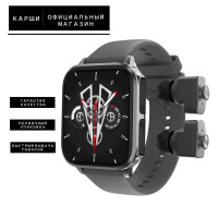 Умные часы T22, 43mm, Черный силиконовый пояс