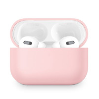 Ультратонкий Силиконовый чехол для наушников AirPods 3 / Чехол на Аirpods 3 / Кейс для Эпл Аирподс 3, цвет розовый