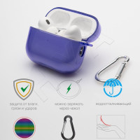 Силиконовый чехол для наушников Apple AirPods pro 2 / противоударный чехол на аирподс про 2 с карабином
