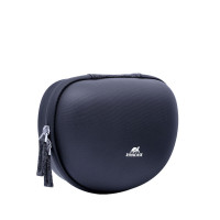 RIVACASE 7515 black Универсальный чехол для наушников черный, 180x130x70 мм, из водоотталкивающей ткани, на молнии