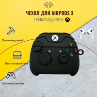 Чехол силиконовый для наушников Apple AirPods 3 / кейс для наушников AirPods 3 / Геймпад (черный)