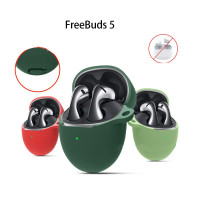 Чехол MyPads защитный силиконовый для беспроводных наушников Huawei FreeBuds 5 зеленый