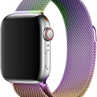 Ремешок для Apple Watch миланская петля 42-44-45-49 мм, перламутровый / Браслет для часов Apple Watch series 1-8, SE, Ultra / Металлический браслет для Эппл Вотч