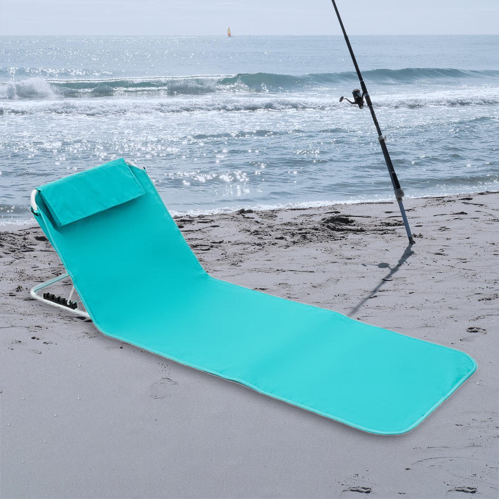 Camping Folding Floor Chair Camp Chair Durable with Backrest Folding Beach Chair Lounge Mat for Picnic Camping Backyard Trekking