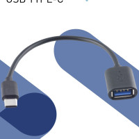 Кабель-переходник OTG USB Type-C для смартфонов и планшетов, черный