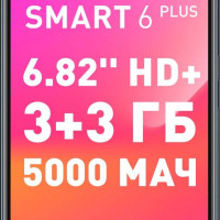 Смартфон Infinix SMART 6  PLUS 3/64 ГБ, черный