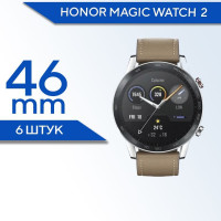 Защитная гидрогелевая пленка для смарт часов Honor Magic Watch 2 46mm (6 штук) / Противоударная глянцевая гидропленка для Хонор Мэджик Вотч 2 46мм / Самовосстанавливающаяся гелевая бронепленка