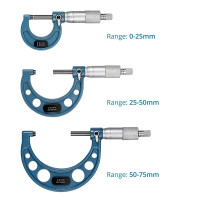Спиральный микрометр 0-25 мм/25-50 мм/50-75 мм/75-100 мм/100-125/175 мм