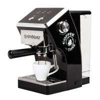 Кофеварка рожкового типа электрическая Endever Costa-1085, объем-1,5л, цвет черный, мощность 1200 Вт, давление 15 бар