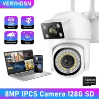 Камера наружного видеонаблюдения, 8 Мп, PTZ, Wi-Fi