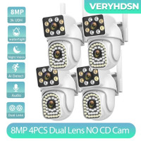 Камера наружного видеонаблюдения, 8 Мп, HD, PTZ, Wi-Fi, 4K